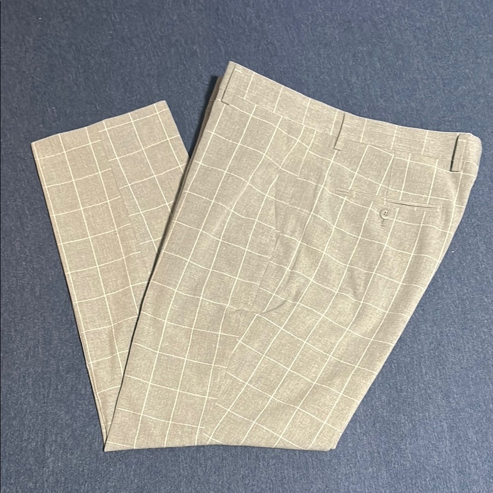 Express Beige Checkered Pants (SLIM)